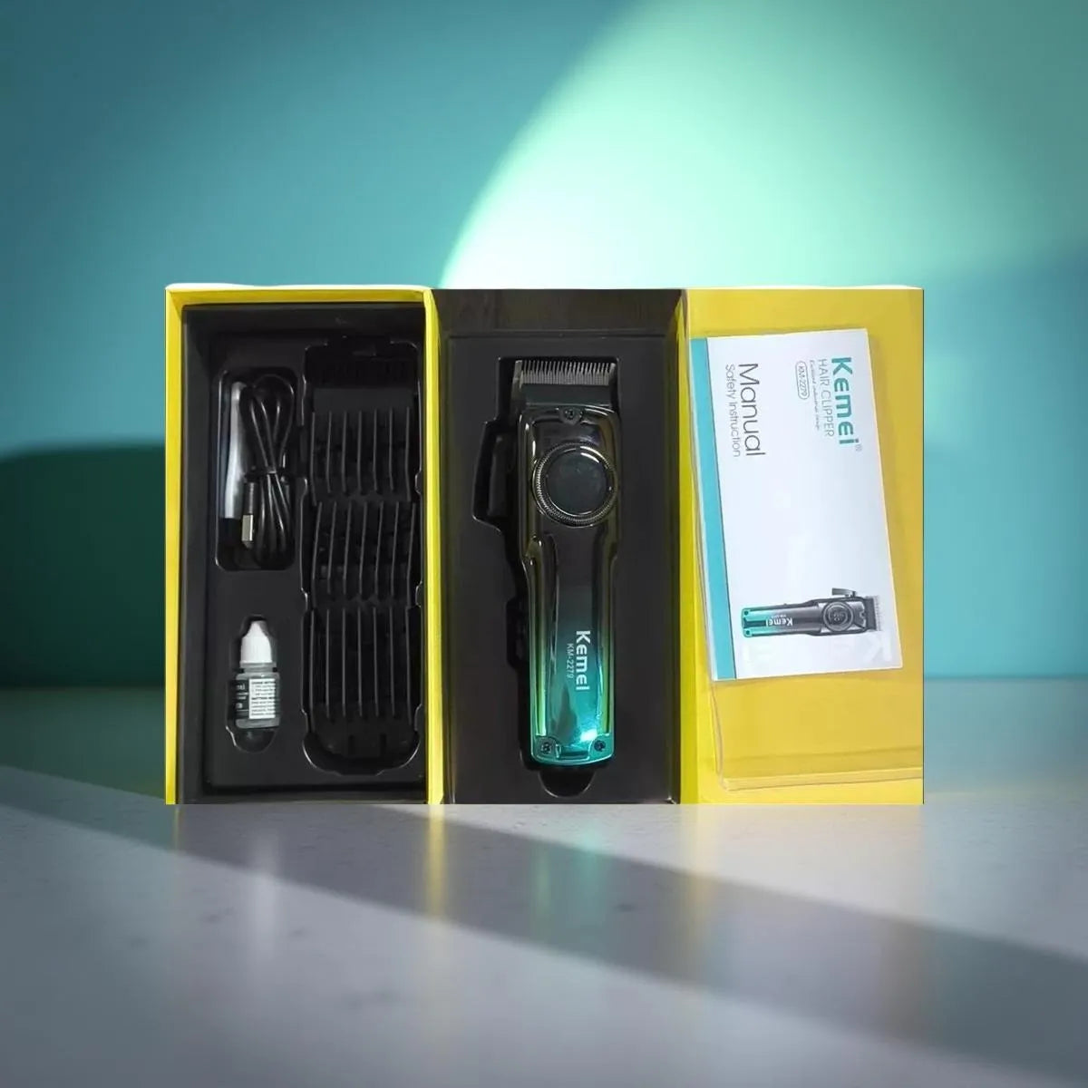 KEMEI KM-2279 - Cortadora de Pelo Profesional con Display LED
